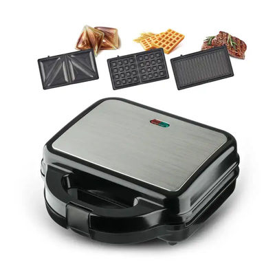 4 3 in 1 미니 와플 샌드위치 메이커 아침식사 토스터 850W