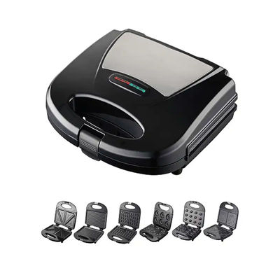 4 3 in 1 미니 와플 샌드위치 메이커 아침식사 토스터 850W