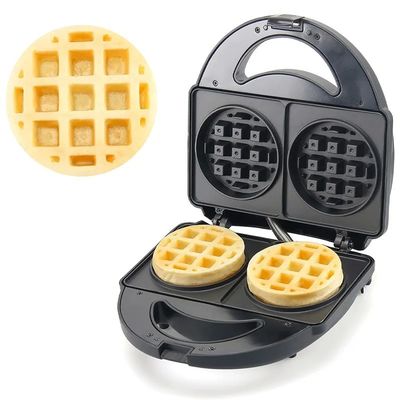 2 슬라이스 850W 미니 와플 메이커 머신 멀티 모양