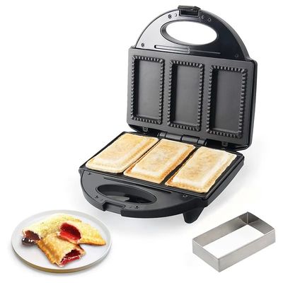 비 스틱 PTFE 코팅 2 슬라이스 와플 메이커와 분리 가능한 샌드위치 및 팬케이크 메이커