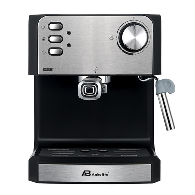 Anbo Cheap Wholesale Manual Control Expresso Coffee Machine 20 bar Wide Espresso Coffee Maker with Milk Frother for Home Office