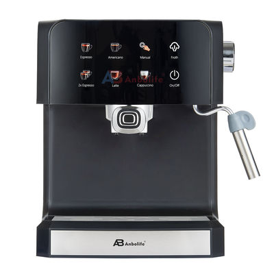 Anbo LED Digital Touch Screen Expresso Coffee Machine 1.6L Water tank 20 bar Espresso Coffee Maker with Milk Frother