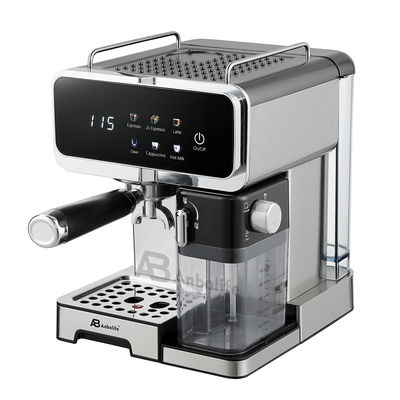 Anbo LED Digital Touch Screen Expresso Coffee Machine 1.6L Water tank 20 bar Espresso Coffee Maker with Milk Frother