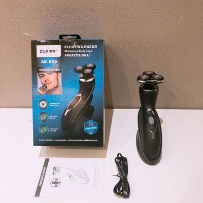 안면 사용용으로 스테인리스 스틸 블레이드 및 플라스틱 손잡이 가 있는 휴대용 남성용 전기 면도 기계