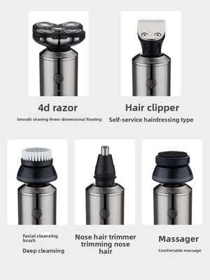 ANBOLIFE Smart Five-Blade Rechargeable Electric Shaver with Digital Display USB 파워드 및 남성용 무료 예비 부품