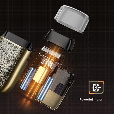 남성용 전문가용 전기 면도기, 500mAh 배터리, 스테인리스 스틸 면도날, 전신 세척 가능