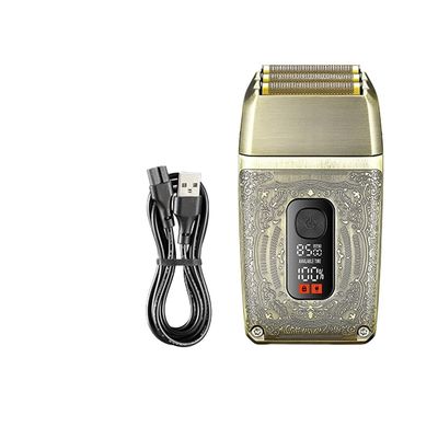 레트로 디자인 USB 충전식 전기 면도기, 1200mAh 배터리 및 1-3시간 고속 충전