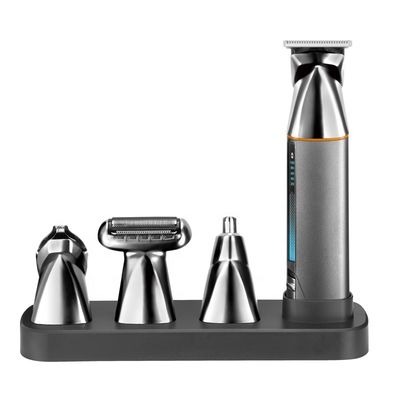 5 in 1 다기능 전기 클리퍼, 1200mAh 배터리 및 1년 보증, 급속 충전 및 전신 세척 가능한 헤어 트리머