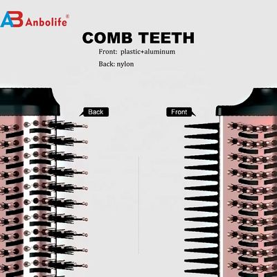 1200W 파워 2-in-1 티타늄 헤어 브러시 스타일러, 3단계 온도 조절 및 2단계 속도 설정으로 간편한 헤어 스타일링