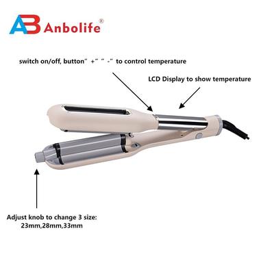 크기를 조절할 수 있는 커링 아이언, 빠른 가열과 1년 보증 전문 헤어 스타일링