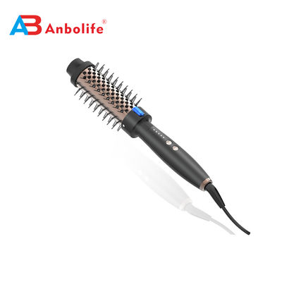 ANBOLIFE 2 in 1 열선 라운드 고데기 브러시, 15초 빠른 PTC 가열 및 32/38mm 배럴로 볼륨 및 스트레이트 헤어 연출