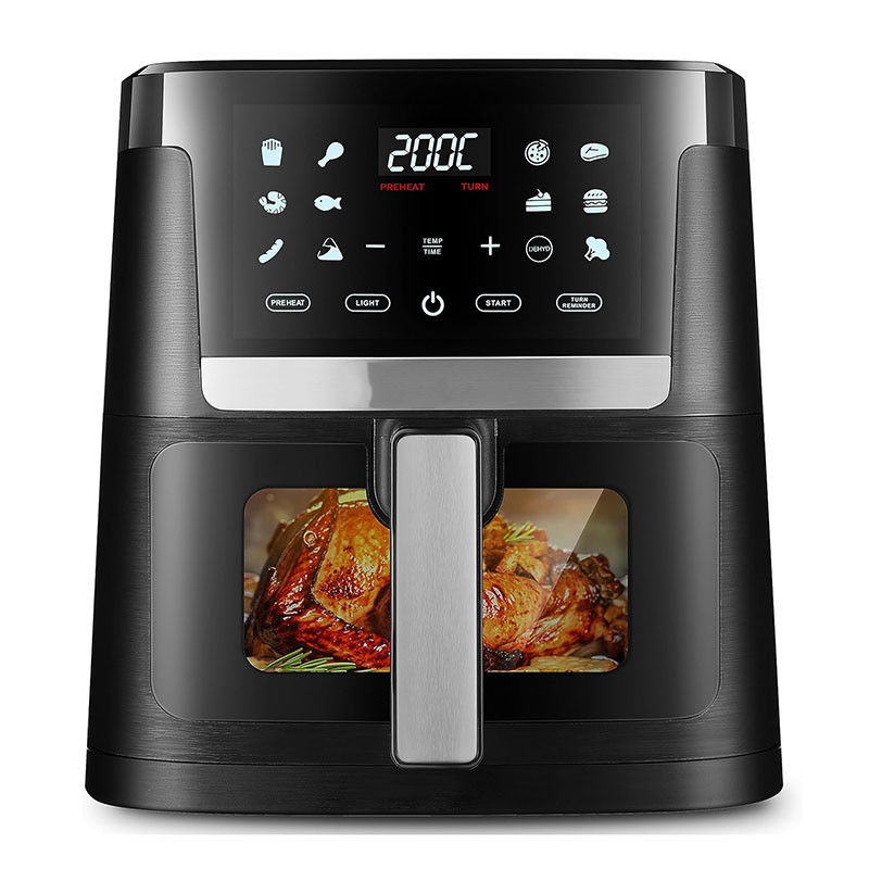 7L 창문 스테인레스 스틸 공기 프라이어 오븐 LED 터치 스크린 12 미리 설정하기 쉬운 청소 1800w 홈